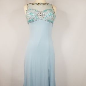 Baby Blue Custom Made Prom Dress